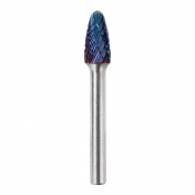 Борфреза тв. сплав № 755, форма F, 10*20*65/хв.6 мм, UC NANO BLUE, ТМ ПрофОснастка