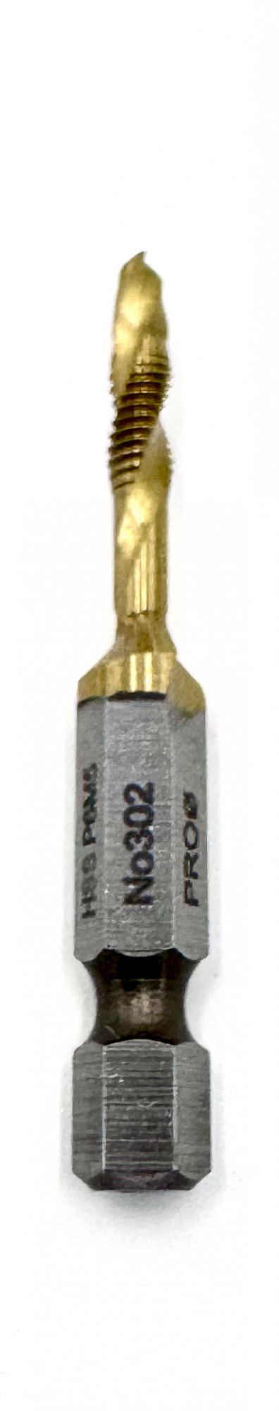 Сверло - метчик № 301 (M3х0,5), HEX 1/4", HSS (Р6М5) TIN, ТМ ПрофОснастка