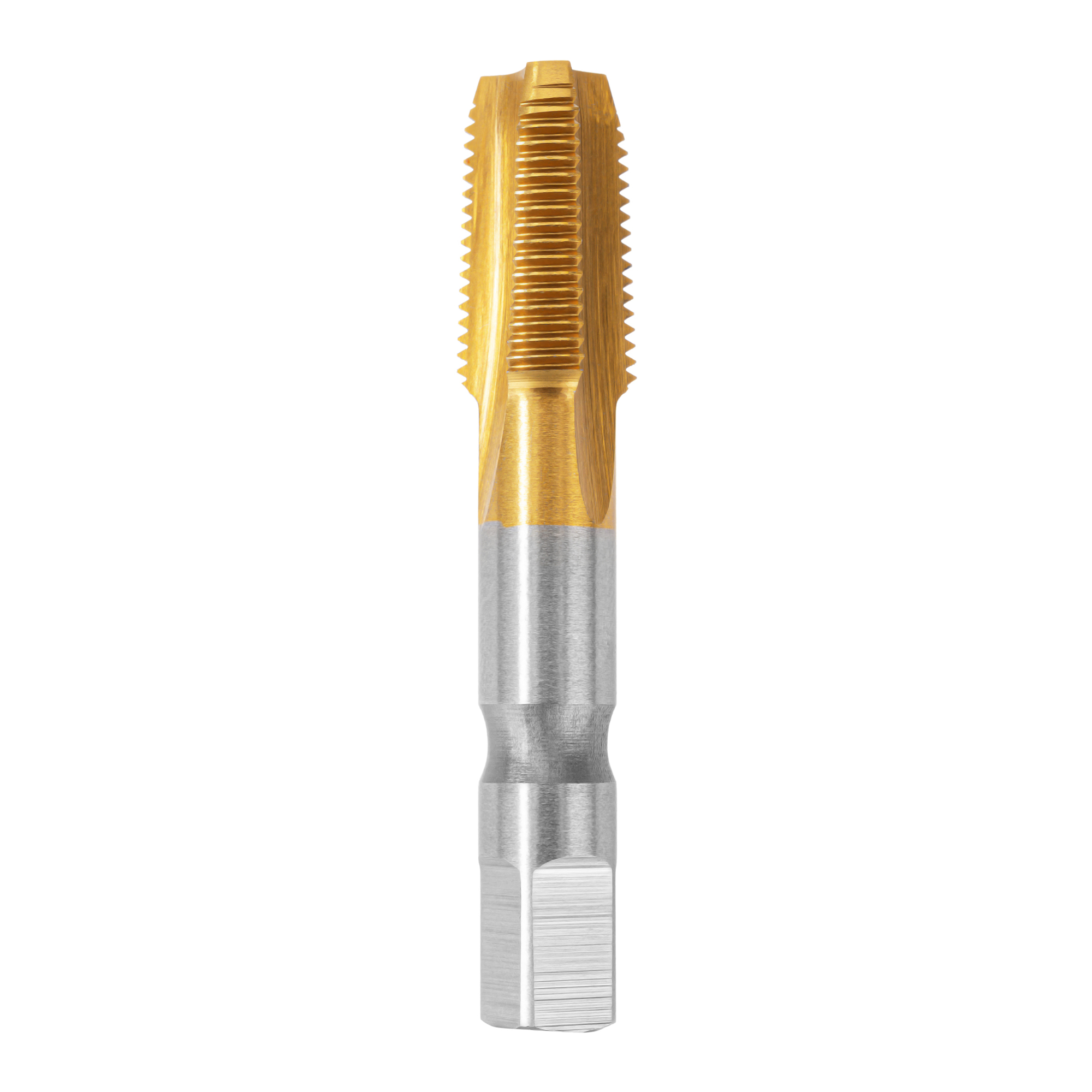 Метчик № 1809 конич. (K 1/2"; 14 TPI), NPT 60°, прям. канав., HSS TiN, ГОСТ 6227-80, ТМ ПрофОснастка