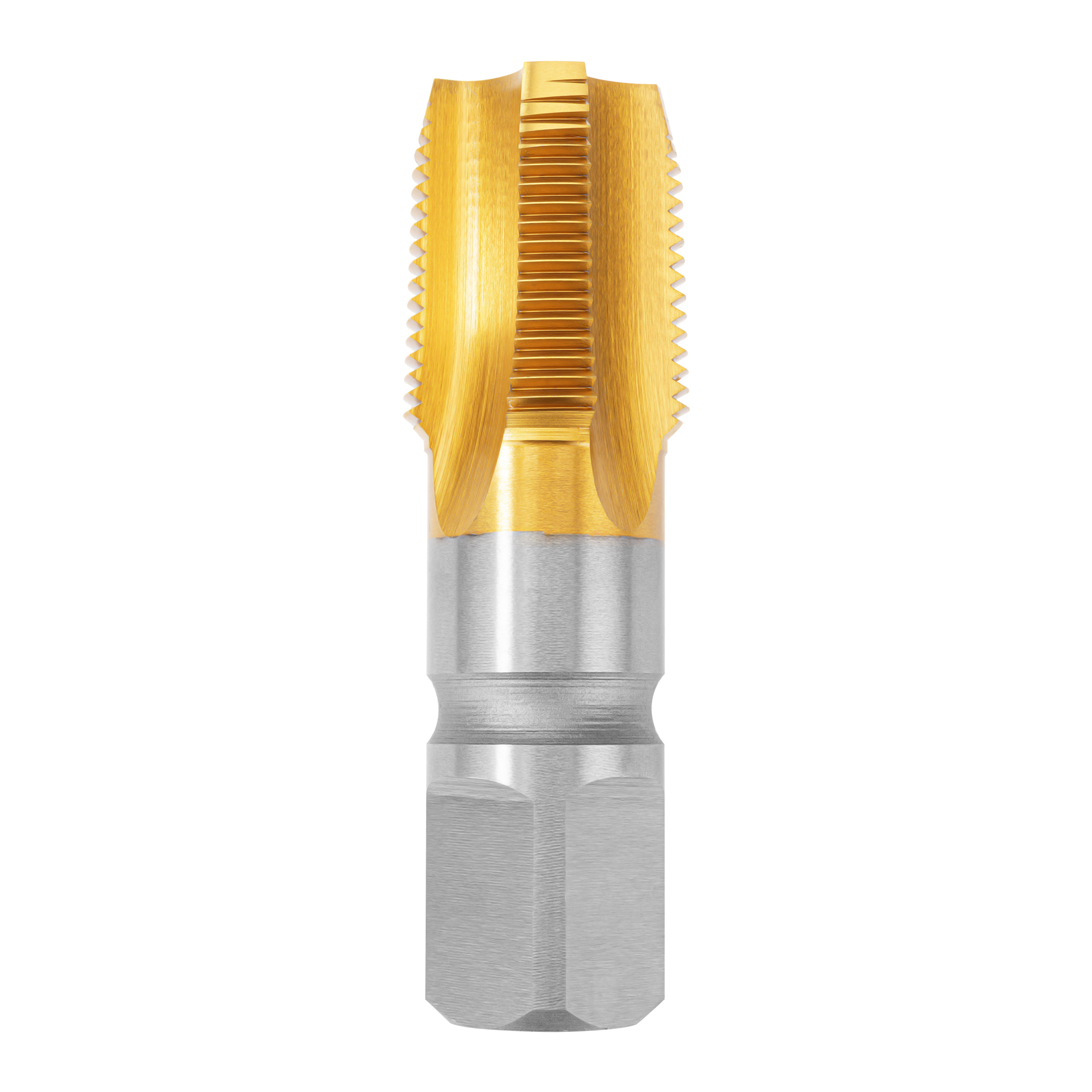 Метчик № 1813 конич. (K 1"; 11.5 TPI), NPT 60°, прям. канав., HSS TiN, ГОСТ 6227-80, ТМ ПрофОснастка